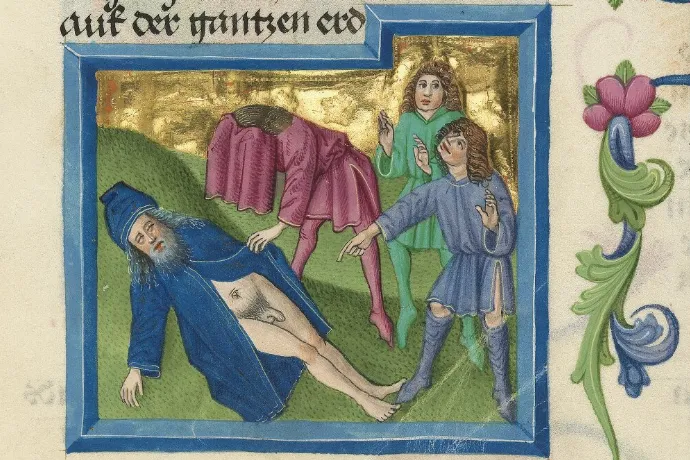 L’ivresse de Noé, par Berthold Furtmeyr. Bible en allemand, Munich, Bayerische Staatsbibliothek. Wikimedia Commons — Poissons1957 — CC BY-SA 4.0. L’ivresse de Noé, par Berthold Furtmeyr. Bible en allemand, Munich, Bayerische Staatsbibliothek. Wikimedia Commons — Poissons1957 — CC BY-SA 4.0.